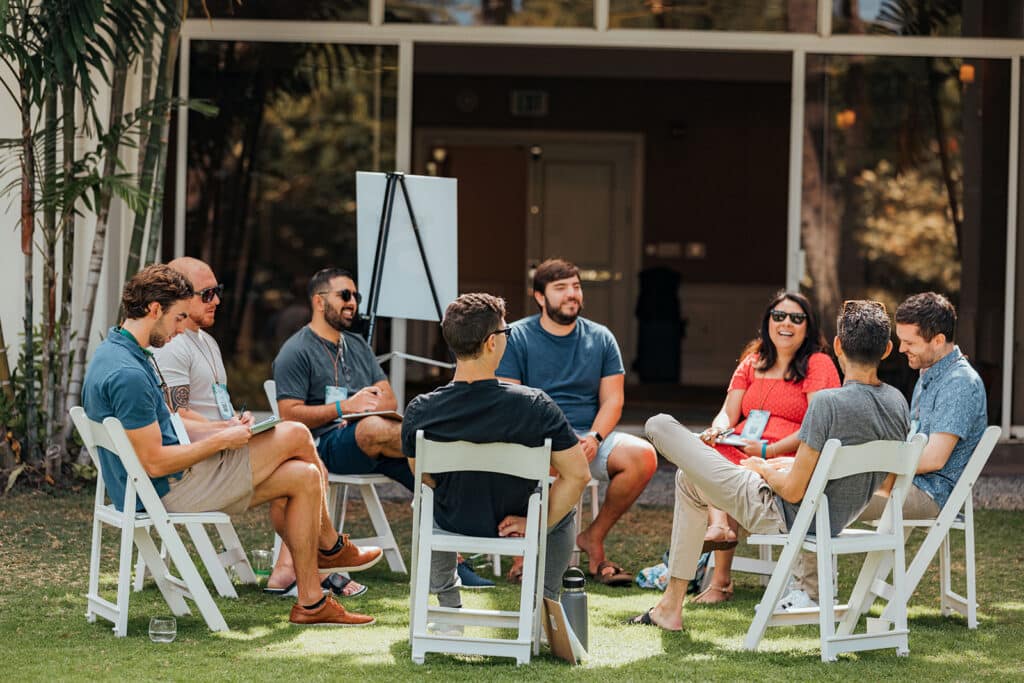  Photo of people meeting at the Leaders in Mobile (LIM) retreat in Kapolei, Hawaii.