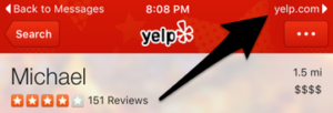 Yelp Screenshot